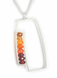 Large Split Rectangle Necklace - NRW41S