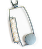 Large Split Rectangle Necklace - NRW44X