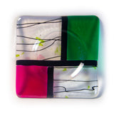 5.5" Square Fused Glass Wine Coaster / Candle Holder