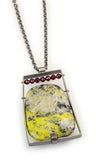 Rectangle Necklace with Yellow Turquoise