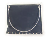 Flap Circle Purse in Navy, Blue Hex