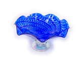 Pedestal Bowl in Cobalt Rope