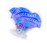 Pedestal Bowl in Cobalt Rope