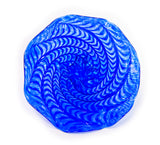 Pedestal Bowl in Cobalt Rope
