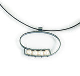 Horizontal Large Swirl Necklace - NQS40X