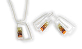 Split Rectangle Necklace - NRW31S