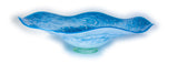 Fluted Bowl in Blue Silver and White