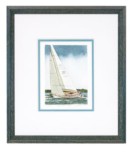 "Twelve Meter Yacht" - Framed Etching by Frank Kaczmarek