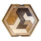 Rhombic Blocks Wood Puzzle