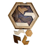 Rhombic Blocks Wood Puzzle