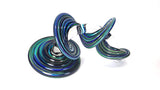 Mini Green Blue Arched Heechee with Clear Probe
