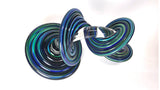 Mini Green Blue Arched Heechee with Clear Probe