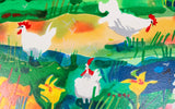 "Chickens" Serigraph by Mike Smith