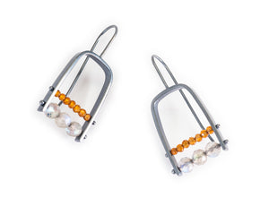 Small Squared Arc Earrings