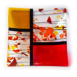 9.5" Square Fused Glass Tray