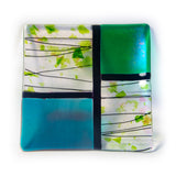 7.5" Square Fused Glass Tray