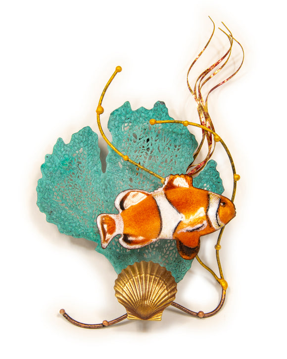Anemone Fish with Sea Fans Wall Sculpture