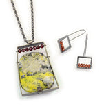Rectangle Necklace with Yellow Turquoise