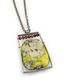 Rectangle Necklace with Yellow Turquoise