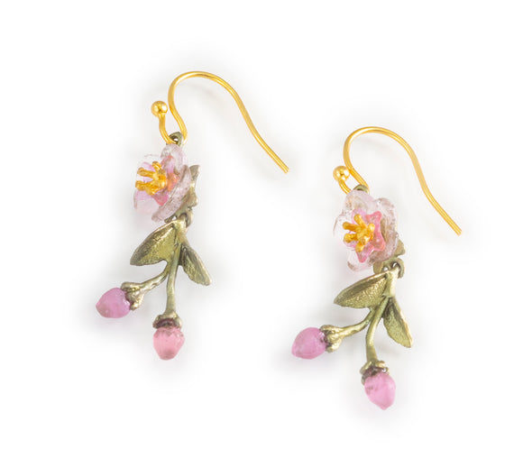 Peach Blossom Earrings by Michael Michaud