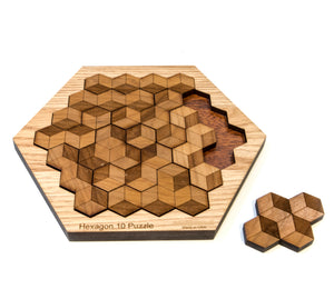 Hexagon 10 Wood Puzzle