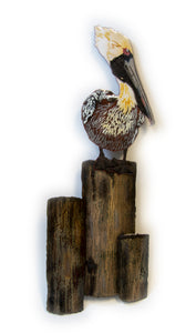Brown Pelican on Pilings