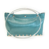Journey Circle Purse in Blue Lines & Varied Colors