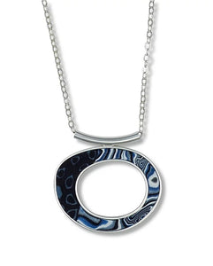 Medium Oval Pendant - Blue