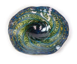 Fluted Bowl in Adventurine, Topaz and Black
