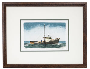 "The Trawler" - Framed Etching by Frank Kaczmarek